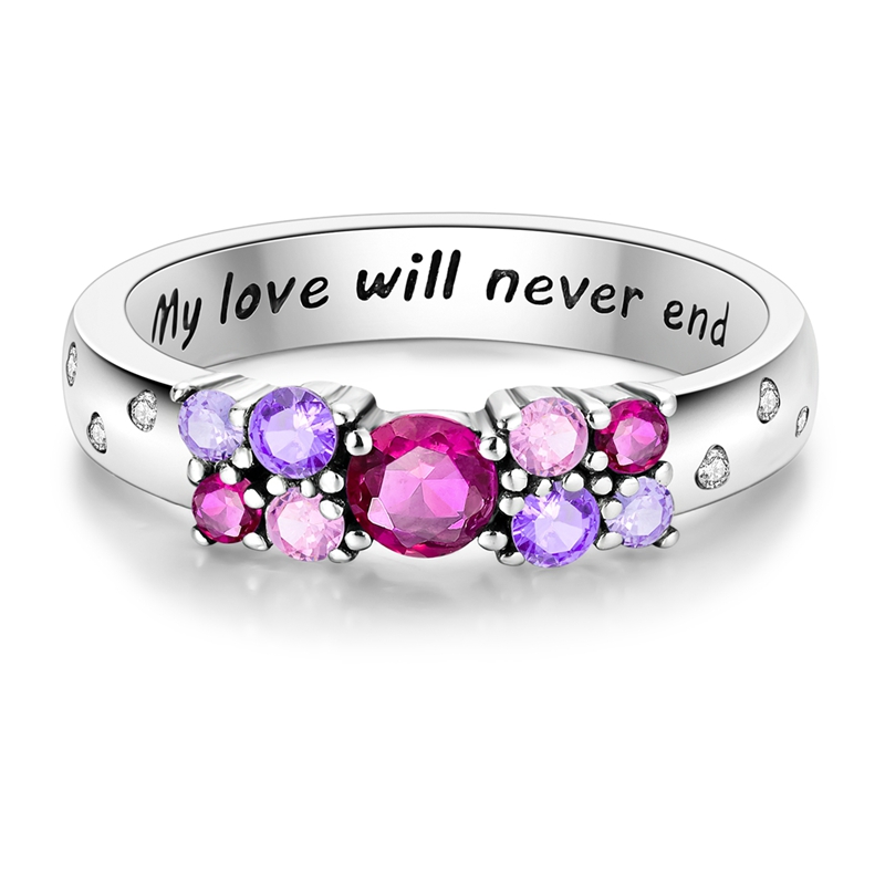 High-Quality Hypoallergenic Women's Personalized Wide Ring